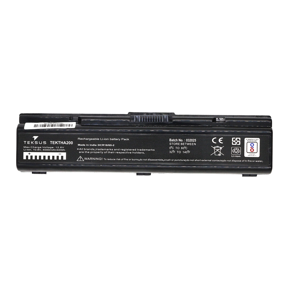 Teksus Laptop Battery Compatible For Toshiba A200 6C view 2